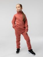 Bodo Костюм из футера с начесом (кофта, брюки) терракотовый — изображение 2