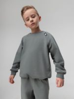 Bodo Костюм из футера (свитшот, джоггеры) серо-оливковый — изображение 2