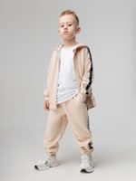 Bodo Костюм из футера (кофта с капюшоном, джоггеры) песочный — изображение 2
