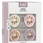 BIBS Набор из 4-х пустышек Boheme Latex Ivory/Blush/Blossom/Dusky Lilac 0-6 месяцев