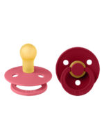 BIBS Набор из 2-х пустышек Colour Latex Coral/Ruby 0-6 месяцев — изображение 2