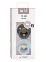 BIBS Набор из 2-х пустышек Colour Latex Iron/Baby Blue 0-6 месяцев — изображение 3