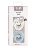 BIBS Набор из 2-х пустышек Colour Latex White/Baby Blue 0-6 месяцев — изображение 3