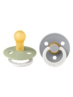 BIBS Набор из 2-х пустышек Colour Glow Latex Sage/Cloud 0-6 месяцев — изображение 2