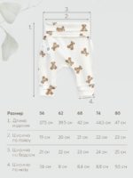 Happy Baby Набор из 2-х ползунков Milky/Bears — изображение 11