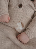Loomknits Плед вязаный Лошадки топленое молоко 120х80см — изображение 2