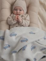 Loomknits Плед вязаный Машинки кремовый 120х80см — изображение 2