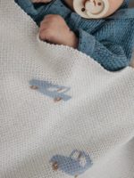 Loomknits Плед вязаный Машинки кремовый 120х80см — изображение 4