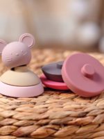 Nattou Игрушка-пирамидка силиконовая Мышка Pink — изображение 2