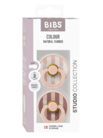 BIBS Набор из 2-х пустышек Studio Colour Block Latex Blush Mix 6-18 месяцев — изображение 3