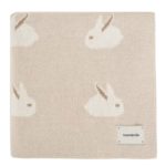 Loomknits Плед вязаный Animal Rabbits топленое молоко 120×80см