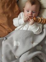Loomknits Плед вязаный Animal Sheeps серый 120х80см — изображение 3
