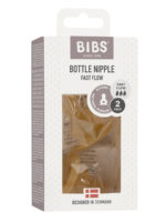 BIBS Набор из 2-х латексных сосок для бутылочки быстрый поток — изображение 2