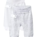 Happy Baby Набор из 2-х ползунков с закрытыми ножками White/Nature