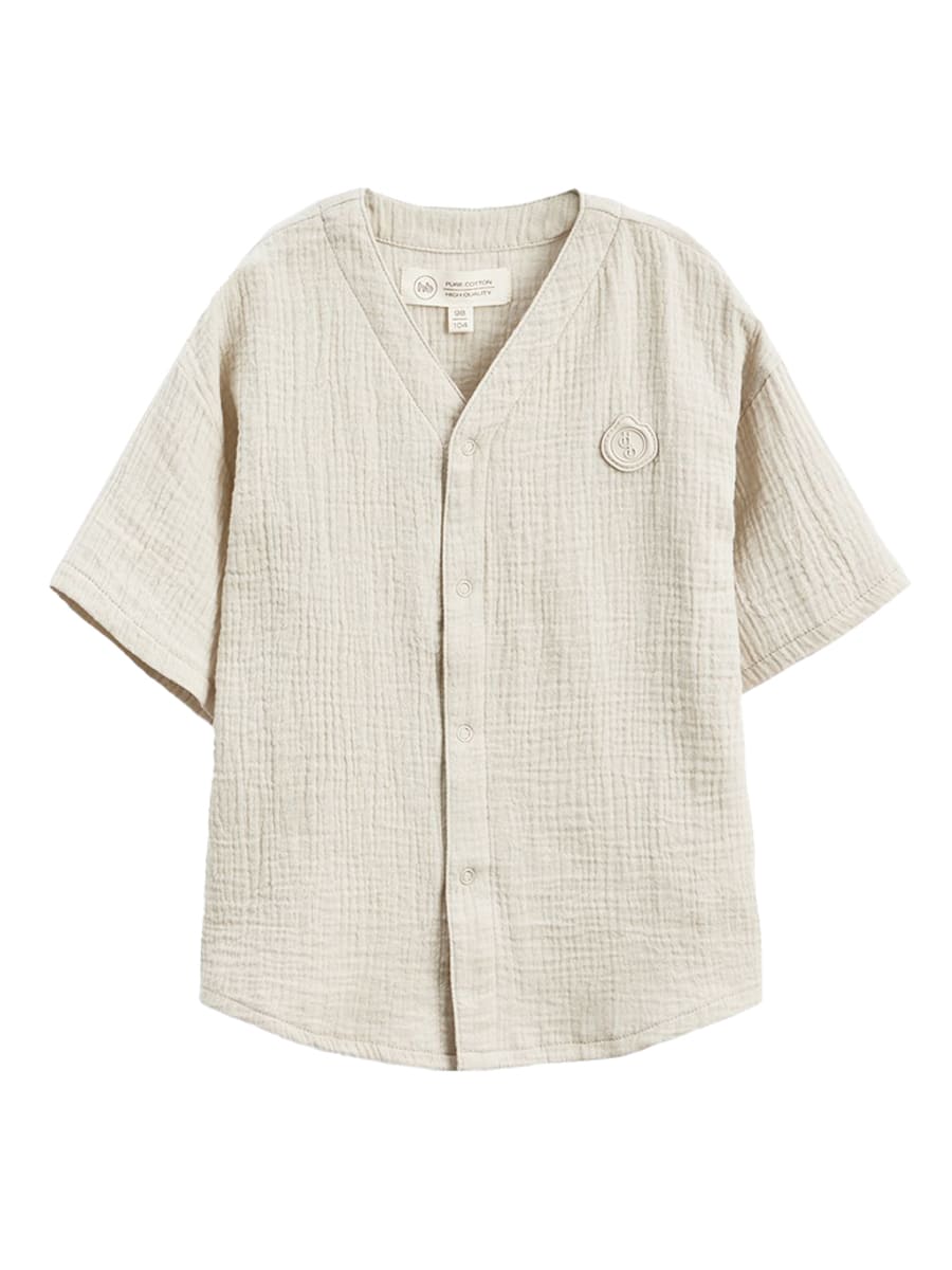 Happy Baby Рубашка детская, pale beige_88130_2 Happy Baby Рубашка из муслина бежевая — изображение 1