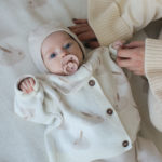 Loomknits Кардиган вязаный Animal Rabbits кремовый