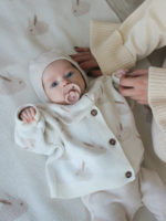 Loomknits Кардиган вязаный Animal Rabbits кремовый