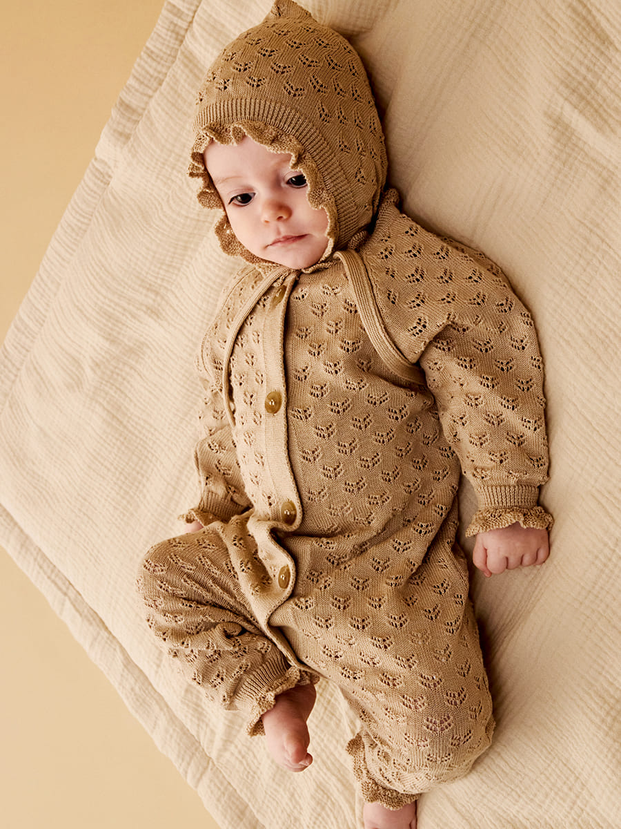 loomknits_LW5172-002_001 Loomknits Комбинезон ажурный бежевый — изображение 1