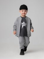 Bodo Костюм из футера (кофта на молнии, брюки) серый — изображение 3