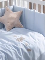 Perina Наволочка 60х40см и пододеяльник 142х101см Teddy Sateen Collection голубой