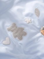 Perina Наволочка 60х40см и пододеяльник 142х101см Teddy Sateen Collection голубой — изображение 3