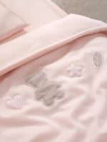 Perina Наволочка 60х40см и пододеяльник 142х101см Teddy Sateen Collection розовый — изображение 2