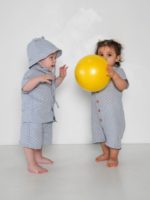 ToucanKids Комплект из муслина (рубашка, шорты) горошек на голубом — изображение 10