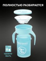 Twistshake Поильник 360 Cup пастельно-голубой 230мл — изображение 11