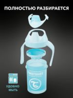 Twistshake Поильник-непроливайка Mini Cup пастельно-голубой 230мл — изображение 9