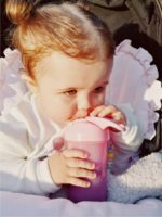 Twistshake Поильник с трубочкой пастельно-розовый 360мл — изображение 3