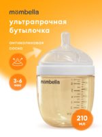 Mombella Антиколиковая бутылочка из полипропилена 210мл Wide Neck белая — изображение 2