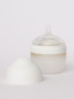 Mombella Антиколиковая силиконовая бутылочка 120мл Wide Neck белая — изображение 3
