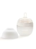 Mombella Антиколиковая силиконовая бутылочка 120мл Wide Neck белая — изображение 7