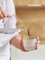 Mombella Антиколиковая силиконовая бутылочка 210мл Wide Neck розовая — изображение 8