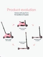 Smartrike Складной самокат-трансформер 3в1 Xtend Scooter Ride-on Salmon Pink — изображение 5