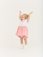 ToucanKids Комплект из муслина (платье,блумеры) горошек на розовом — изображение 8