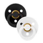 BIBS Набор из 2-х пустышек Colour Latex Black/White Blue 0-6 месяцев