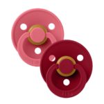 BIBS Набор из 2-х пустышек Colour Latex Coral/Ruby 0-6 месяцев