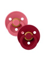 BIBS Набор из 2-х пустышек Colour Latex Coral/Ruby 0-6 месяцев