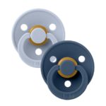 BIBS Набор из 2-х пустышек Colour Latex Dusty Blue/Steel Blue 6-18 месяцев