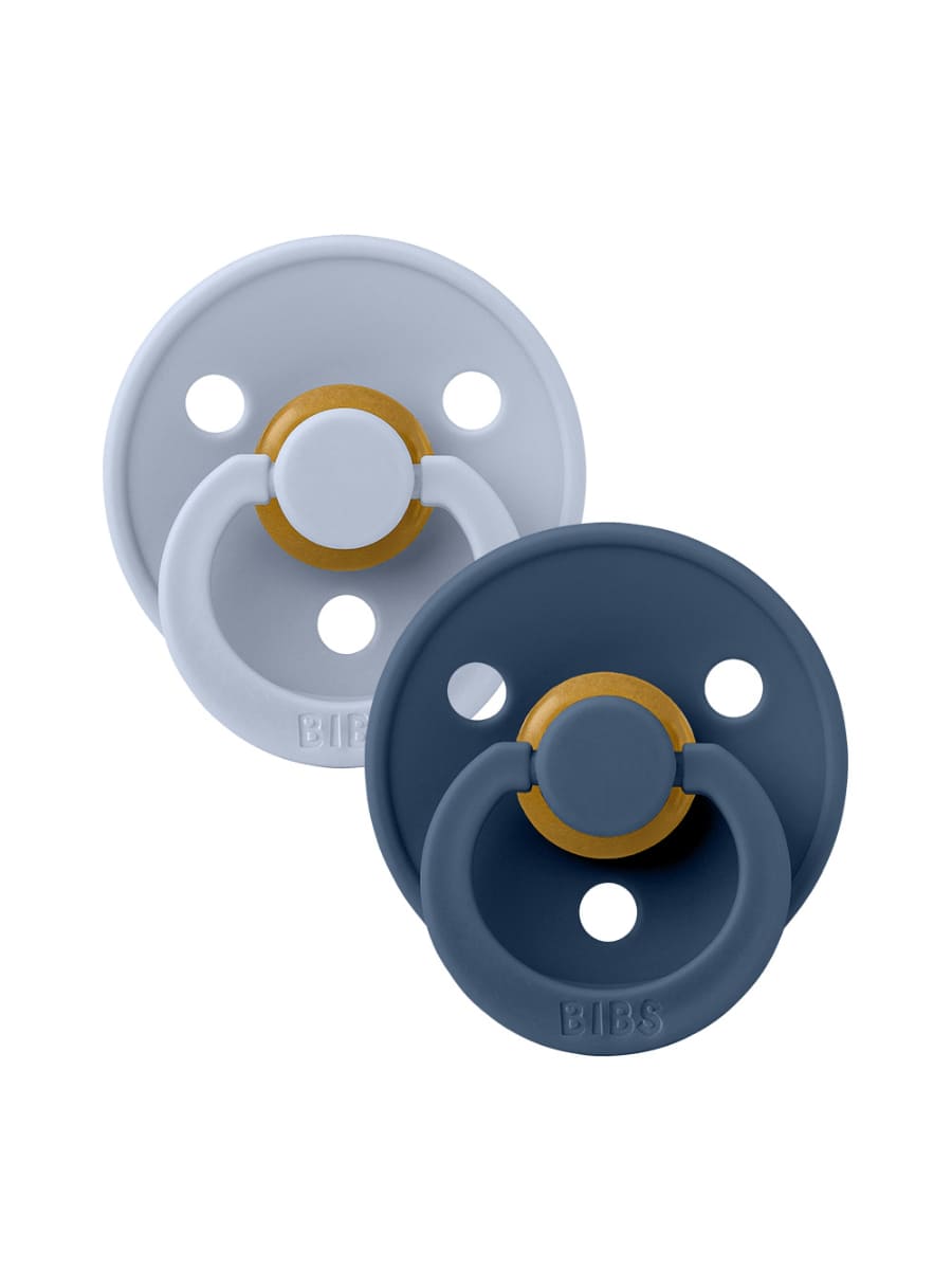 Colour 2 Pack Dusty Blue Steel Blue BIBS Набор из 2-х пустышек Colour Latex Dusty Blue/Steel Blue 0-6 месяцев — изображение 1