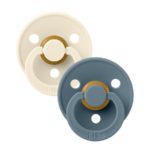 BIBS Набор из 2-х пустышек Colour Latex Ivory/Petrol 0-6 месяцев