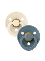 BIBS Набор из 2-х пустышек Colour Latex Ivory/Petrol 0-6 месяцев
