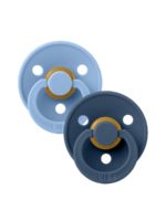 BIBS Набор из 2-х пустышек Colour Latex Sky Blue/Steel Blue 6-18 месяцев