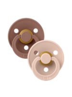 BIBS Набор из 2-х пустышек Colour Latex Woodchuck/Blush 0-6 месяцев