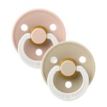 BIBS Набор из 2-х пустышек Colour Glow Latex Blush/Vanilla 0-6 месяцев