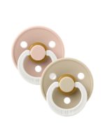 BIBS Набор из 2-х пустышек Colour Glow Latex Anatomical Blush/Vanilla 0-6 месяцев