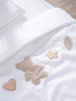 Perina Наволочка 60х40см и пододеяльник 142х101см Teddy Sateen Collection белый — изображение 4