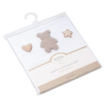 Perina Наволочка 60х40см и пододеяльник 142х101см Teddy Sateen Collection белый