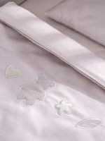 Perina Наволочка 60х40см и пододеяльник 142х101см Teddy Sateen Collection серый — изображение 6